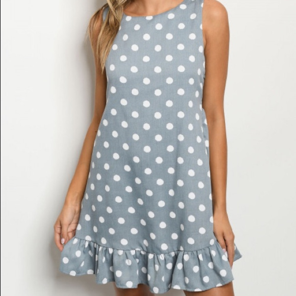 Blue Polka Dot Dress